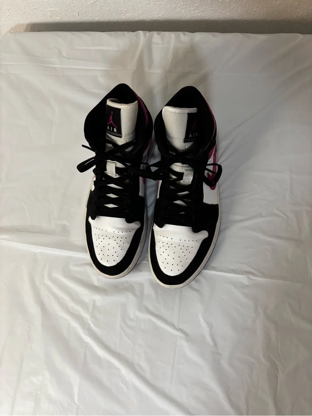 Jordan Women’s High-Top Sneakers in Black White and Plum